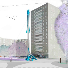 03 - PLAZA DEL ENCUENTRO, MORATALAZ - HITO EÓLICO